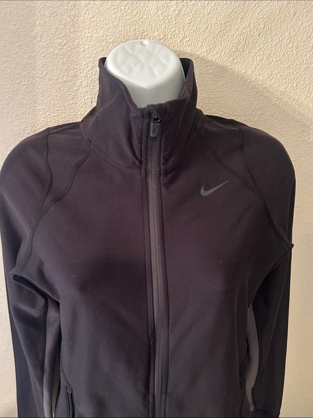 Nike Women's Black Full-Zip Training Jacket Dri-Fit